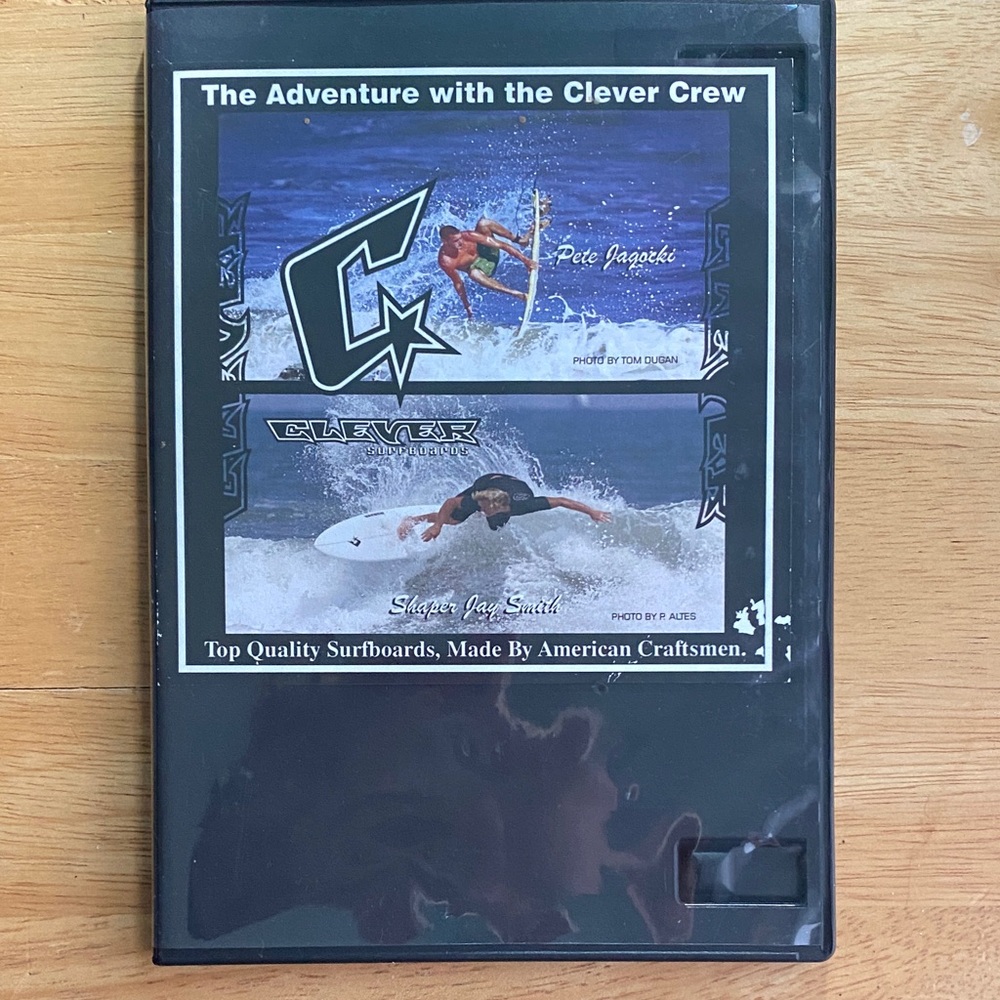 Collectible Clever Surfboard Adventure DVD.
